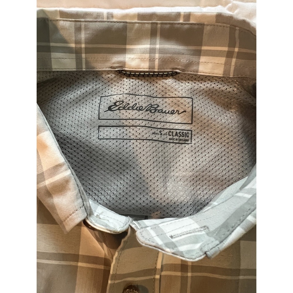 Eddie Bauer Shirt Men Small Plaid Voyager Flex Fishing Button Down (a35) - Picture 3 of 10